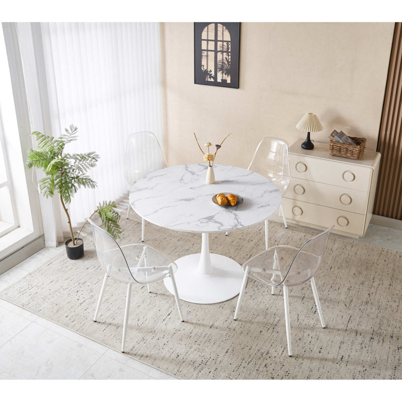 Modern Dining Table Sets(must Include Both Table And Chair) Mdf Marble Home