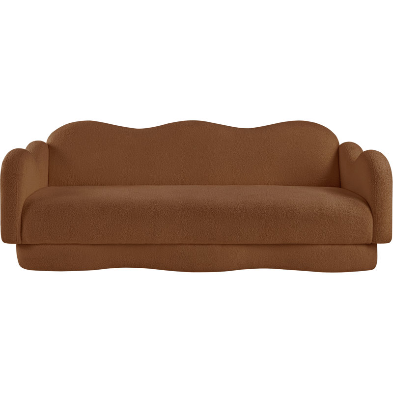 Canapé Redwan, Tissu en peluche en peau de mouton selle