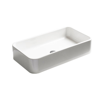 Lavabo de salle de bain vasque rectangulaire en céramique Cosa