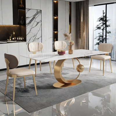 Modern creative rectangular dining table sets