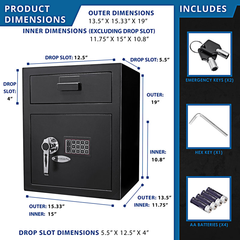 1 1 Cu Ft Keypad Depository Safe