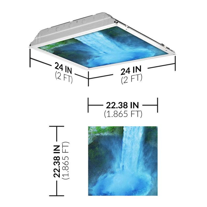 Waterfall Square Fixture Component Ceiling Light