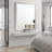Tory Dresser Mirror, 36 Inch Rectangular, Classic White Solid Wood