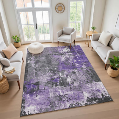 Premium Machine Washable Mayfield AMF1839 Abstract Rug