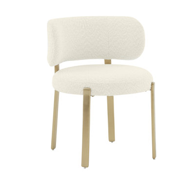 47.5cm H Boucle Upholstered Side Chair