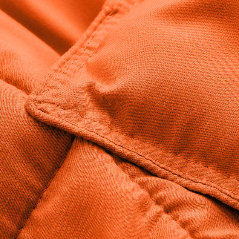 Ensemble d'édredon ultra-doux toutes saisons, Orange, Édredon pour lit simple + 1 taie décorative stan