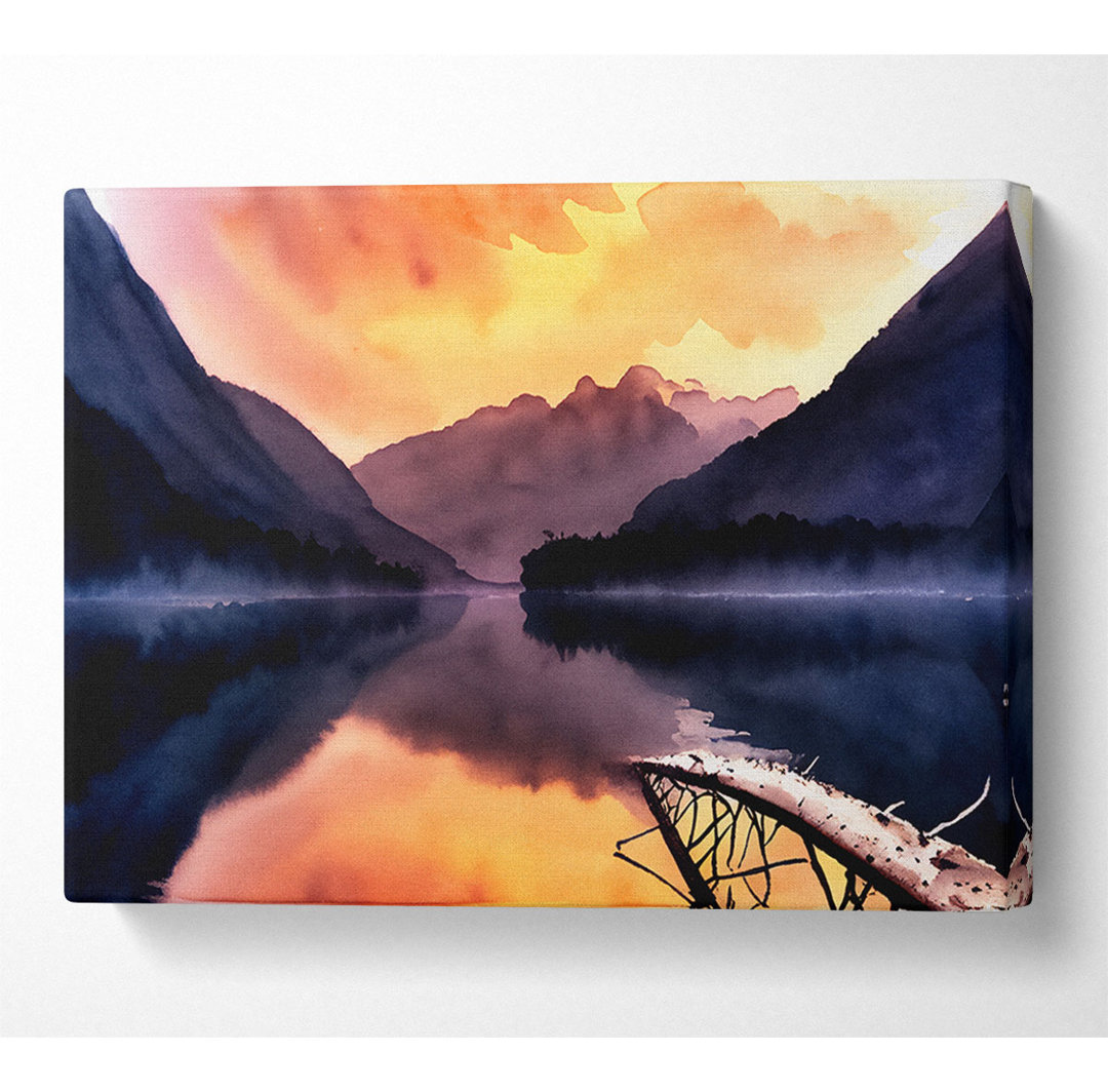 Reflektionen im See - Kunstdrucke auf Leinwand - Wrapped Canvas