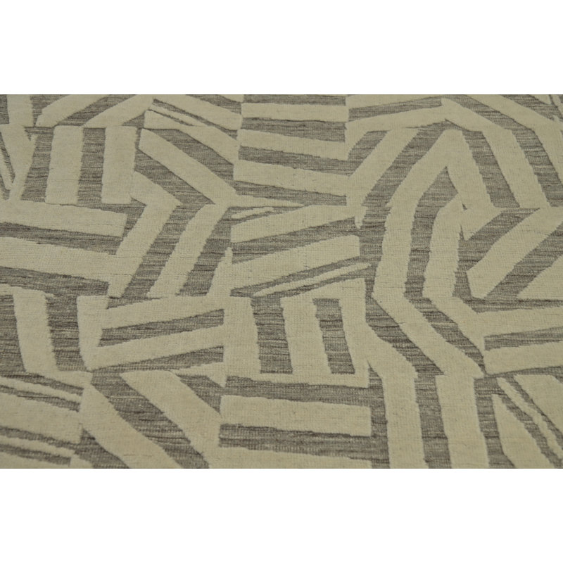 Tapis indien moderne en laine 6 x 9