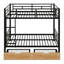 Metal Full Convertible Bunk Bed With 2 Drawers