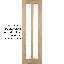 Oak Shaker 3 Light Vertical Clear Glass Internal Door-71009910