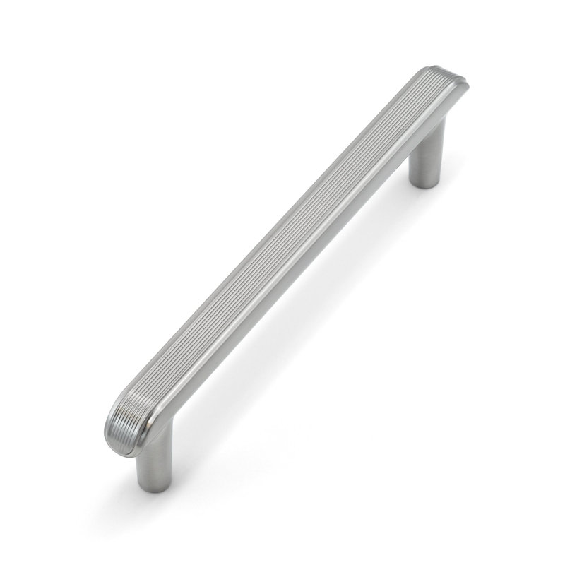 Poignée fantaisie embossée 3 po, Nickel brossé, 5"