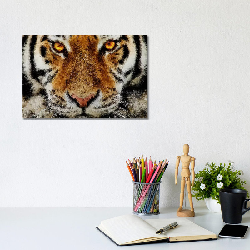 Animal - Tiger par Maximilian San - impression sur toile tendue, H 40 po x l 60 po x P 1,5 po