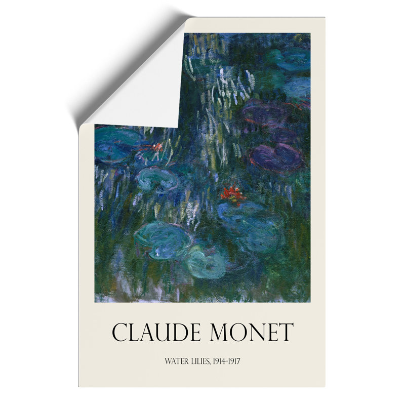 Water Lilies Lily Pond Vol.37 by Claude Monet - No Frame Painting, 42cm H x 30cm W x 0.1cm D