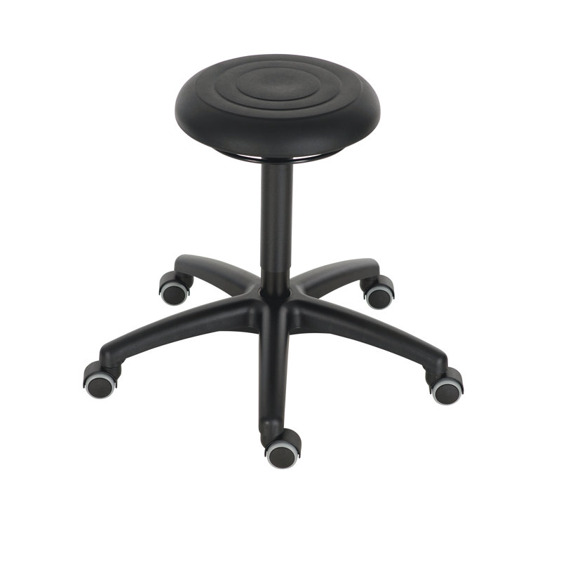 Adjustable Height Industrial Stool with Removable Casters/Wheels
