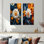 Tourbillon botanique blanc blanc et botanique I - ensemble de 2 reproductions d'art mural abstraites en métal