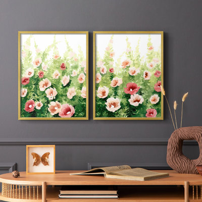 Sunlit Flora I-Premium Framed Print -Ready to Hang - No Nails Required - No Nails Required