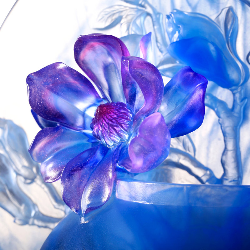 A Peaceful Existence World of Beautiful Compassion Magnolia Flower Sculpture