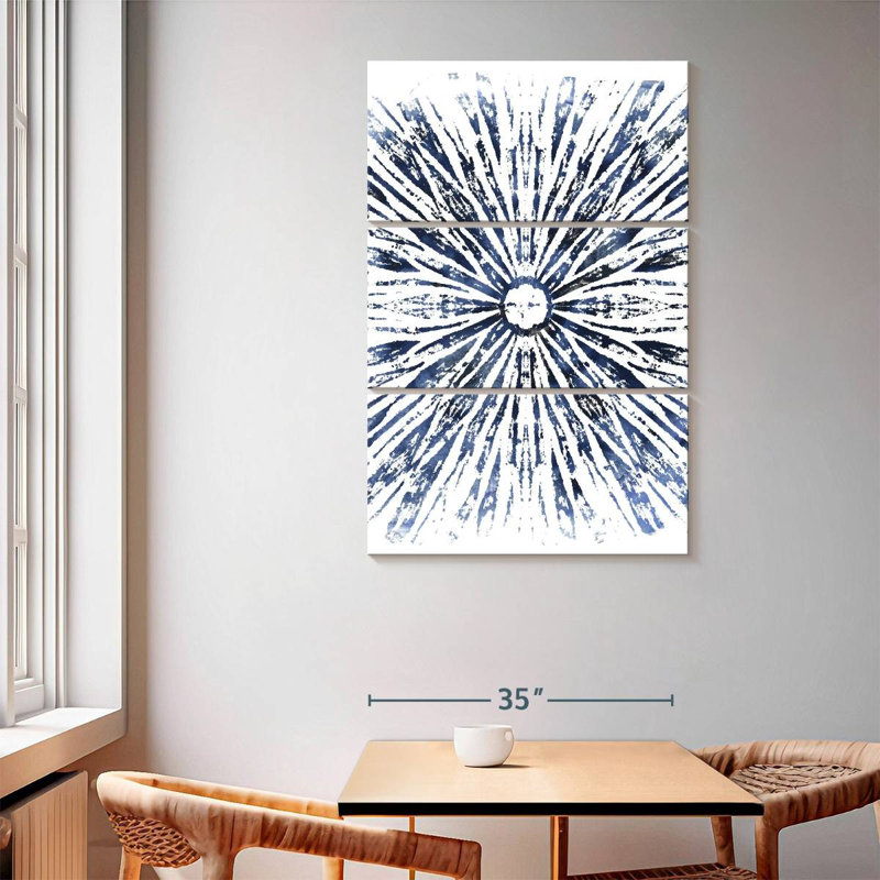 Motif à encre indigo Avery I