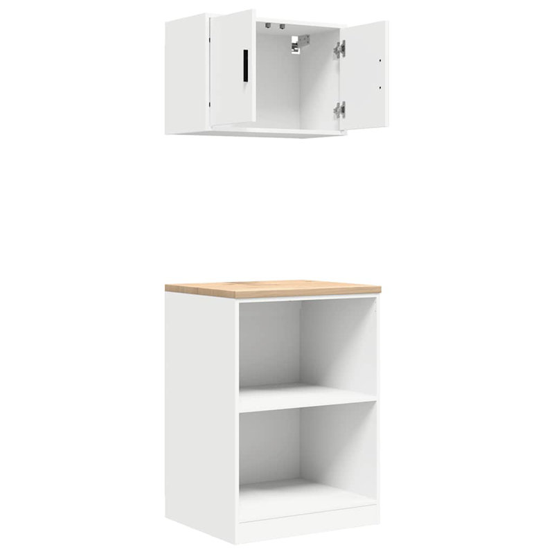 2 Piece Garage Cabinet Part Or Accessory, White