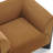 Upholstered Orange Velvet Modern Curved Arm Design Armchair With Solid Wood Legs-1496703151