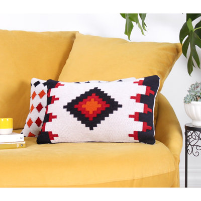 Coussin doux et confortable, 22,8 po x 13,0 po | Housse 50% coton / 50% polyester, rembourrage 100% fibres | Revers stratifié et feutré pour plus de durabilité | Parfait pour la décoration intérieure et la détente