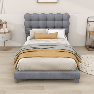 Bergina Upholstered Platform Bed -  Everly Quinn, 3EBFD62F60C24C5AA5B8E78A692C06BE