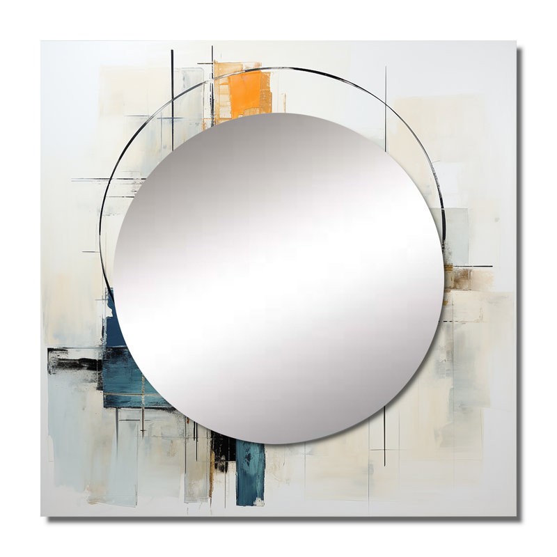 Melotik - Abstract Collages Square Mirror For Wall Art Decor, 23" x 23"