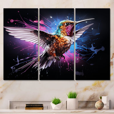 Colorful Hummingbird Wingbeat Wonder 4 - Hummingbird Animal Wall Art
