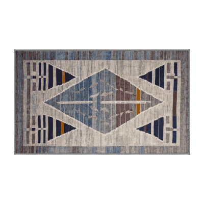 Machine Washable Gray Area Rug