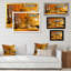 «Yellow Autumn Artistic Forest By The Lake», reproduction sur toile-1052212093-1052212092