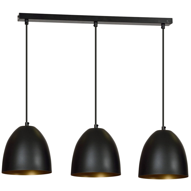 Murphy 3 - Light Pendant, Black/Gold