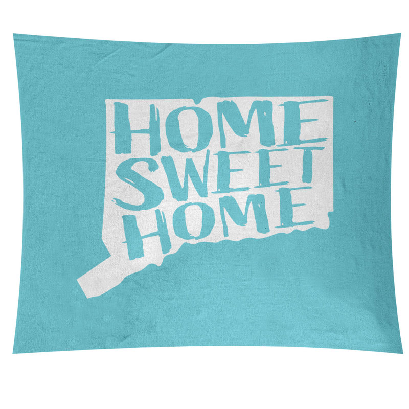 Tapisserie murale connecticut doux pour la maison, H 27,5 po x l 37,5 po, Bleu sarcelle