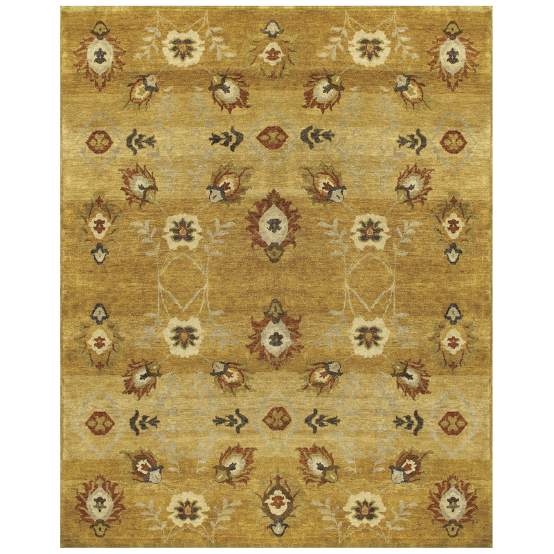 Alarico Wool Floral Indoor Rug