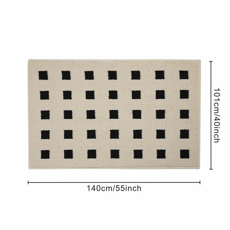 Tapis absorbant Dotgrid lavable à la machine, piège à saleté polyvalent, adapté aux animaux de compagnie, blanc