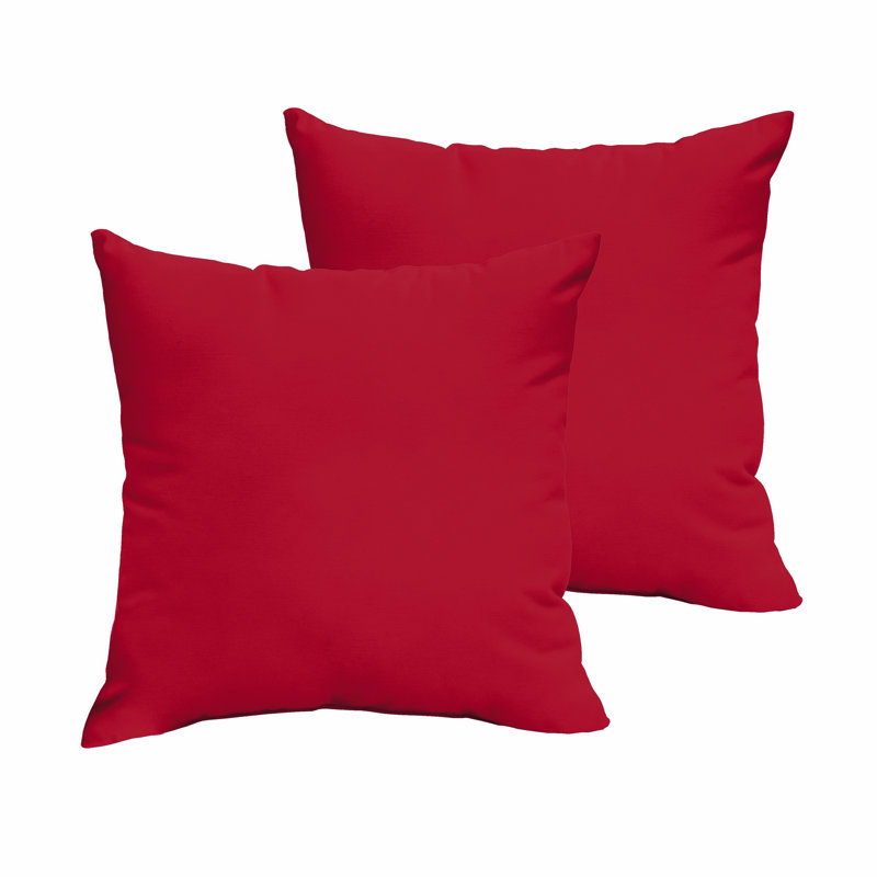 Vera Indoor/Outdoor Throw Pillow, 20" H x 20" W, Crimson