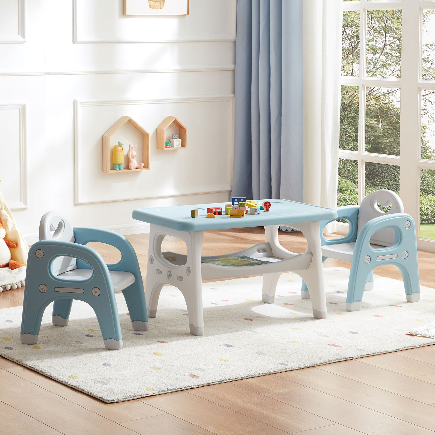 Zoomie Kids Kids Table and 2 Chairs Set & Reviews | Wayfair