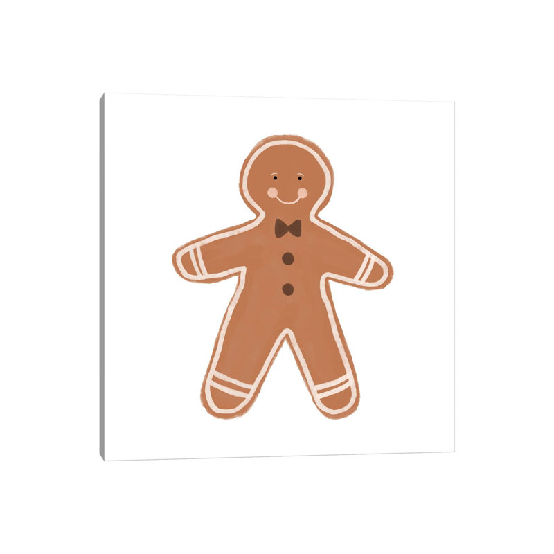 Reproduction d’art, "Gingerbread Man" par Orara studio, Pas de tapis, Toile tendue, H 12 po x l 12 po x P 0,75 po
