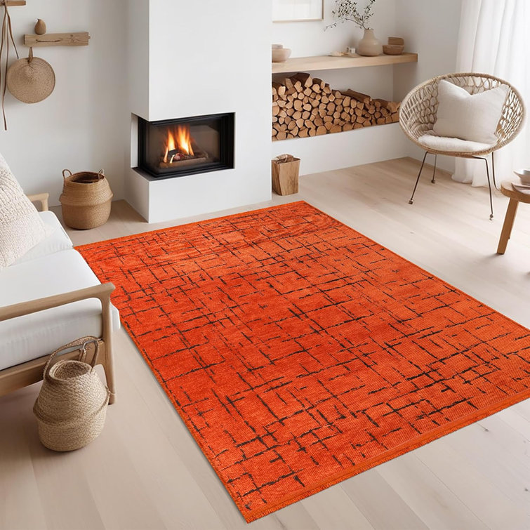 Non Slip Area Rug Low Pile Bedroom Rugs Machine Washable Floor Mat Living Room Carpet - NT0201
