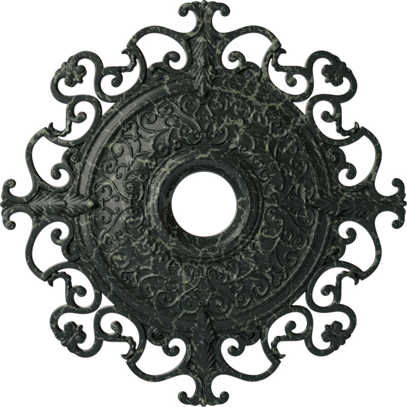 Médaillon de plafond Endurathane Orléans, P 38 3/8 po x P 6 5/8 po x P 2 7/8 po (convient aux auvents jusqu'à 8 1/4 po), fini peint craquelé peint à la main