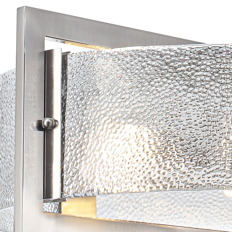Lustre tambour en verre 6 lumières 23,62 "à intensité variable moderne, Nickel
