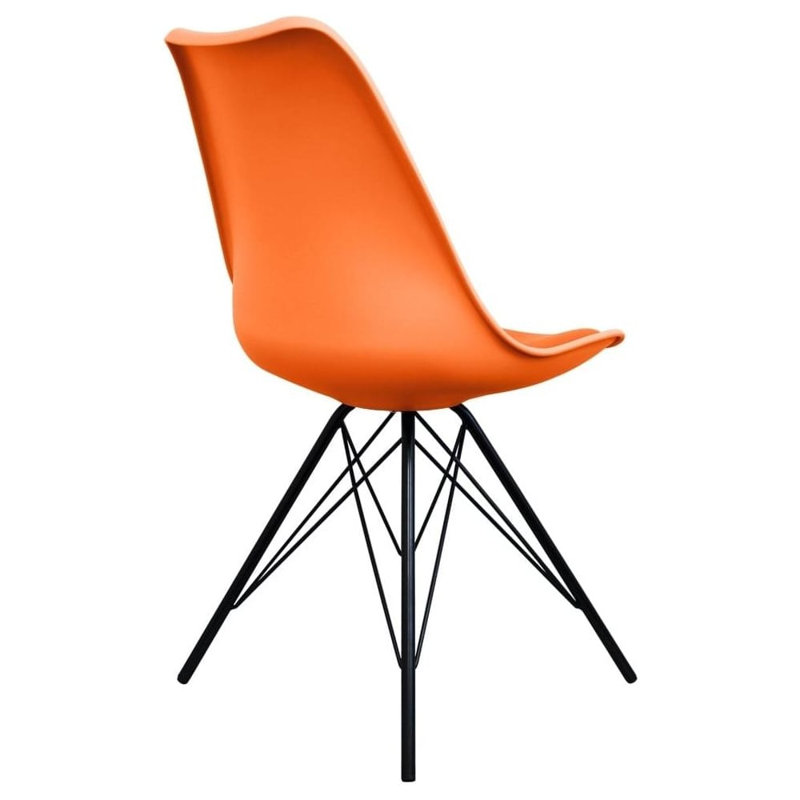 Aneta Plastic Side Chair, Orange