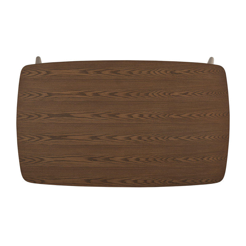 Ensemble repas pour 6 personnes Gallman, Noyer foncé, H 29,33 po x L 63 po x l 35,44 po, Beige