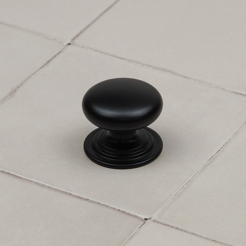 Matt Black Cup & Coordinating Knobs , 38mm Knob