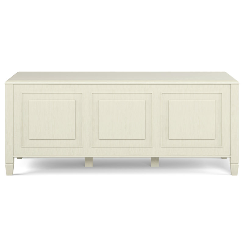 Connaught 51"W Solid Wood Traditional Storage Bench Trunk with Flip Top, Antique White