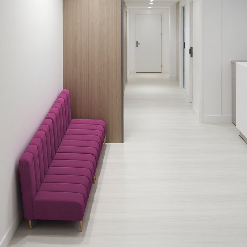 Ensemble de banc de réception en velours, Rose Red