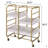 Washed Serving Cart With 3 Adjustable Trays-1897262972