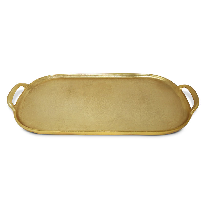 Gold Oval Serving Tray