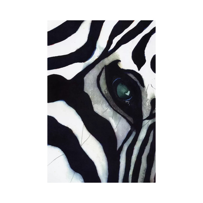 Zebra Thoughts by Rachel Parker - Painting on Canvas, Wrapped Canvas, 66.04 cm H x 45.72 cm W x 1.91 cm D