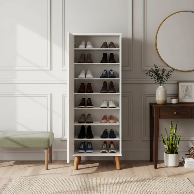 Rangement à chaussures 16 plantes Mid-Century Boho