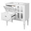 Meuble-lavabo de salle de bain de style rétro avec lavabo en céramique 30 po, meuble-lavabo simple autoportant avec 2 tiroirs, armoire de rangement en bois massif-117193715